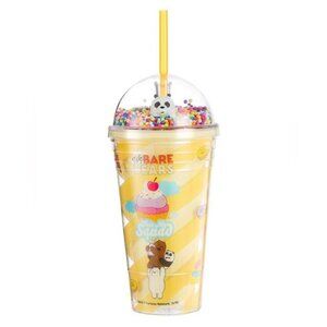 We Bare Bears Yellow Sprinkle Tumbler with Straw 🧋♥️💛♥️💛
